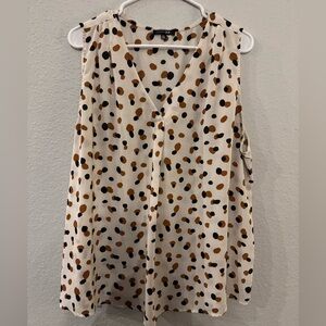 Papermoon Cream and Brown Polka Dot Blouse